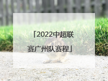 「2022中超联赛广州队赛程」广州队中超联赛2022战果